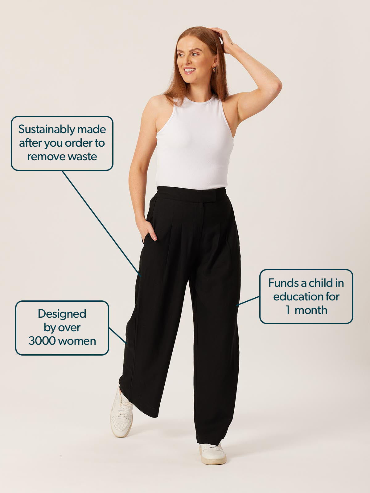 Lana - High Waisted Trousers - Black – This is Unfolded