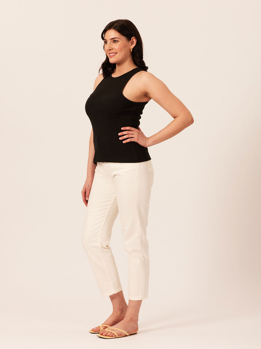 Laura-Joy - Ribbed Vest - Black