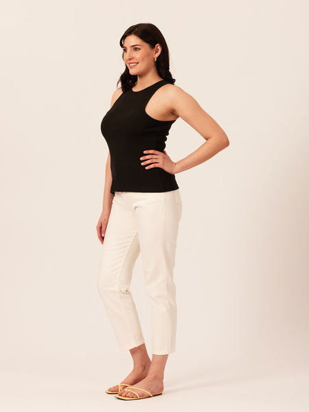 Laura-Joy - Ribbed Vest - Black