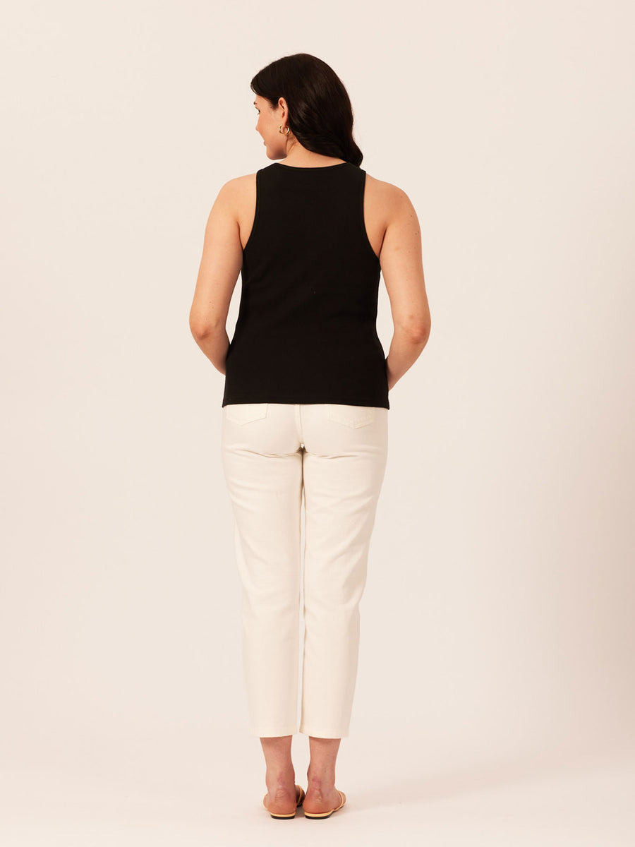 Laura-Joy - Ribbed Vest - Black