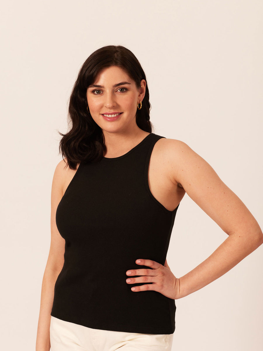 Laura-Joy - Ribbed Vest - Black