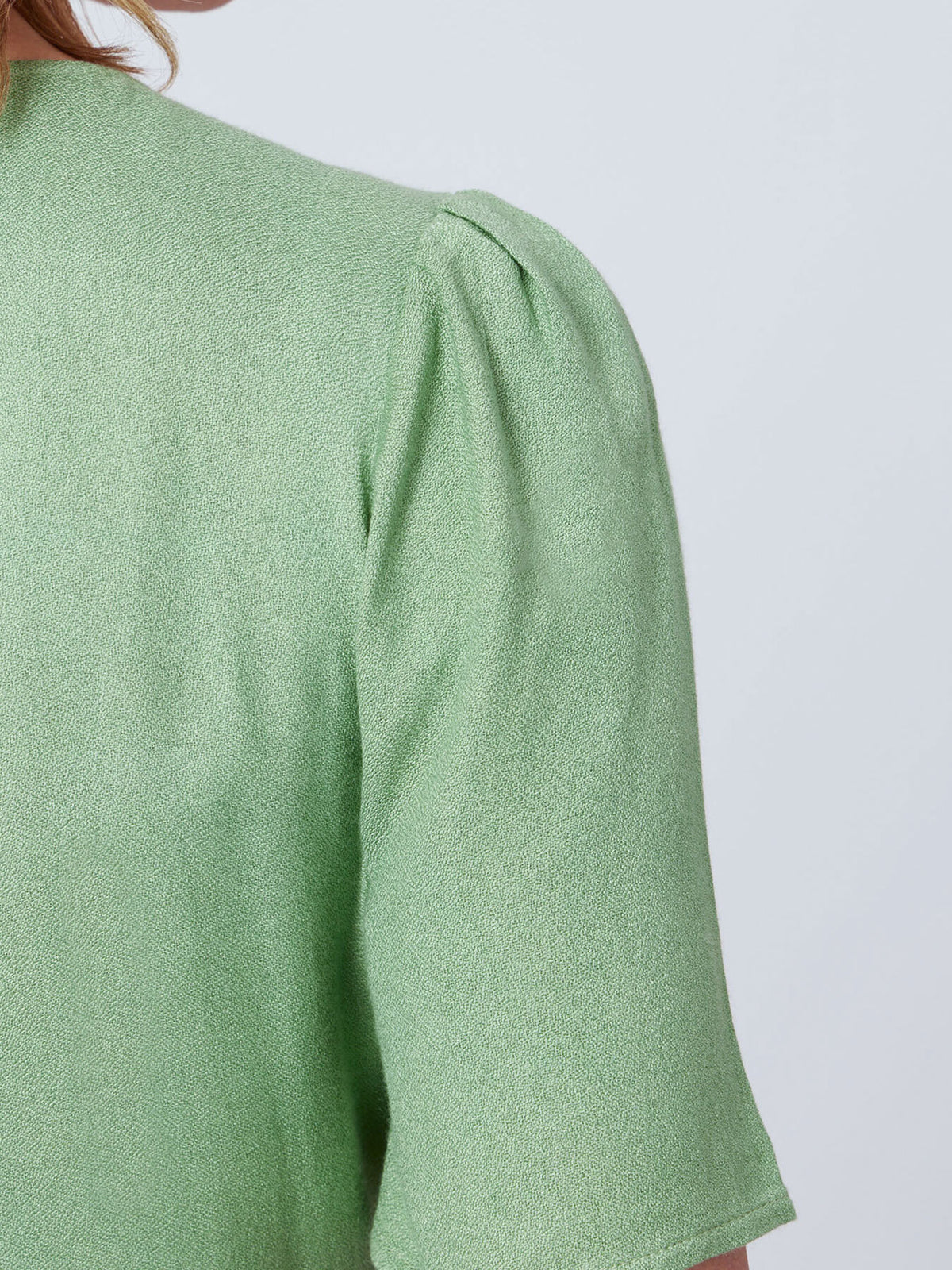 Lesley - Midi Button Wrap Dress - Green