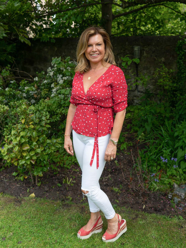 Wendy - Wrap Top - Red