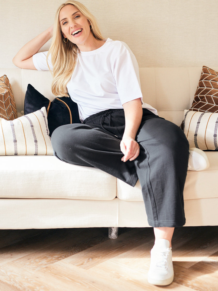 Robyn - Wide Leg Jogger - Black