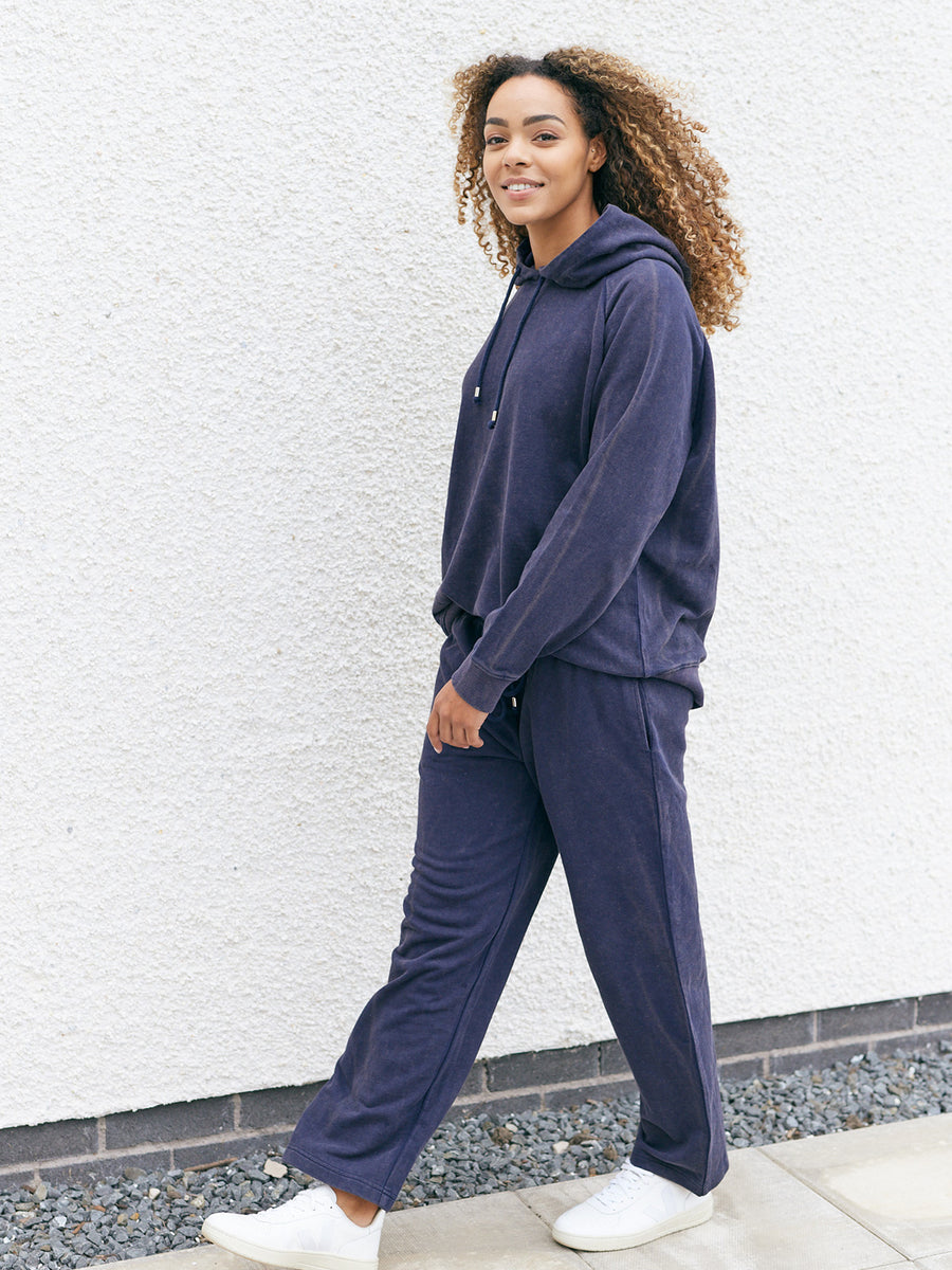 Robyn - Wide Leg Jogger - Blue Stonewash
