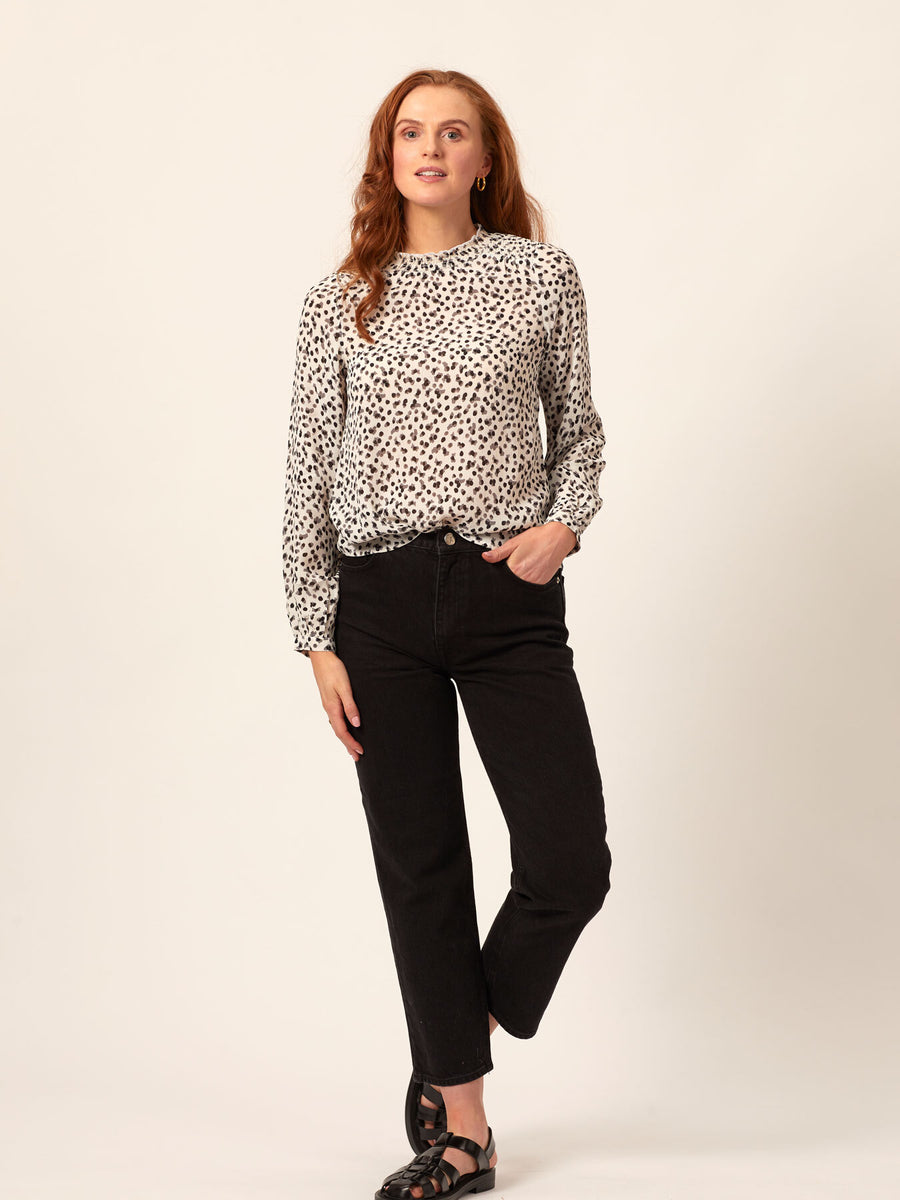 Lyndsey - High Neck Blouse - Multi