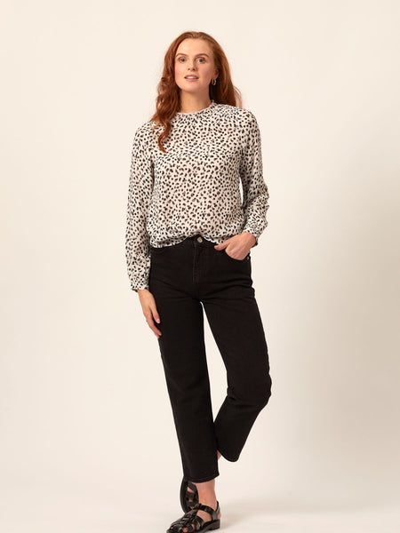 Lyndsey - High Neck Blouse - Multi