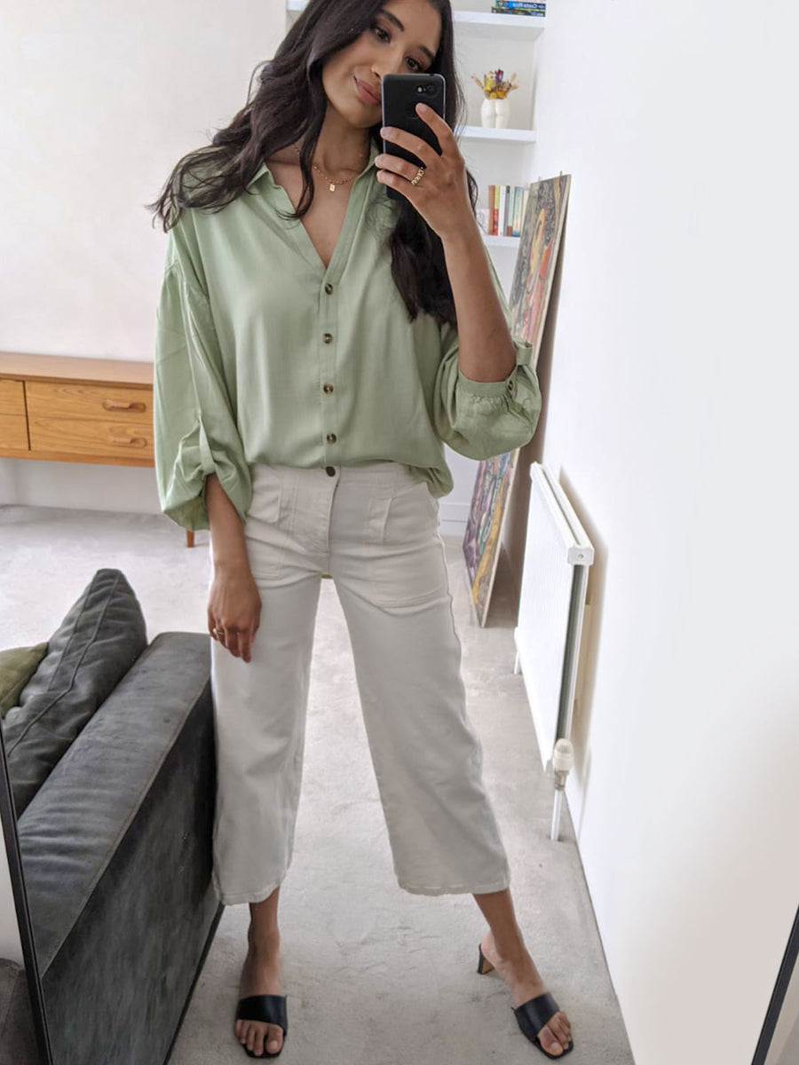 Martha - Relaxed Shirt - Sage