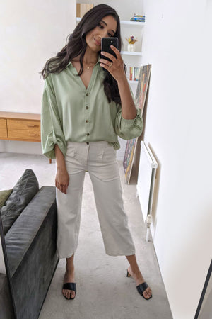 Martha - Relaxed Shirt - Sage