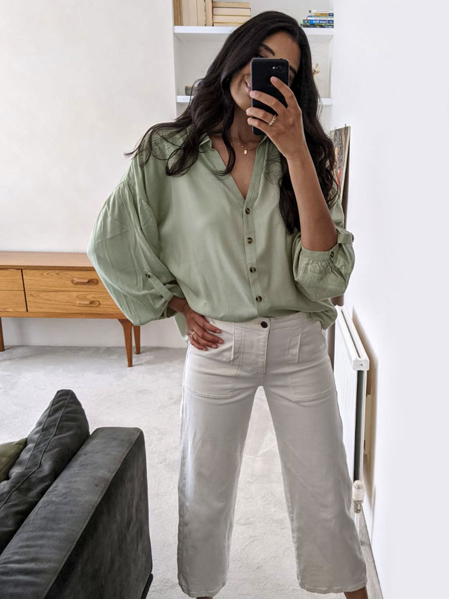 Martha - Relaxed Shirt - Sage