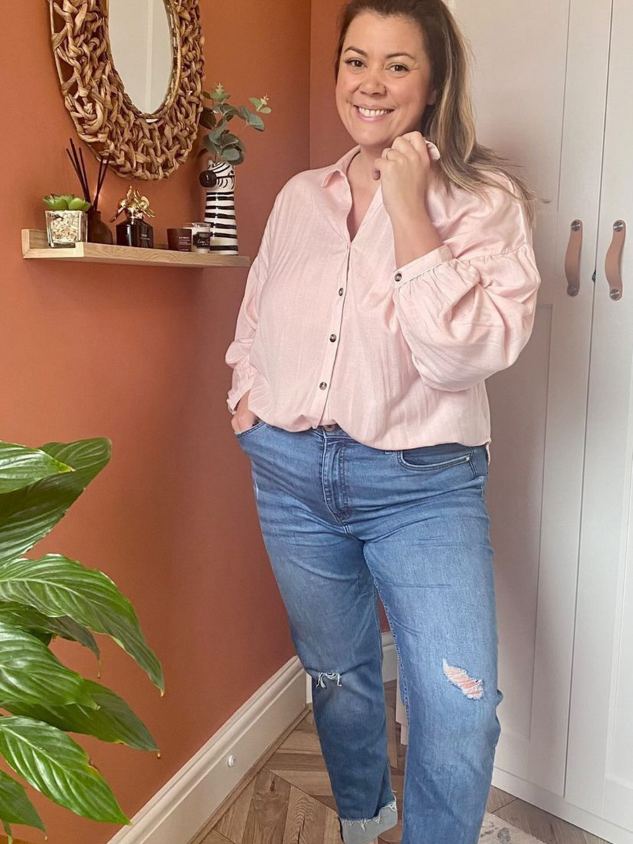 Martha - Relaxed Linen Shirt - Pink