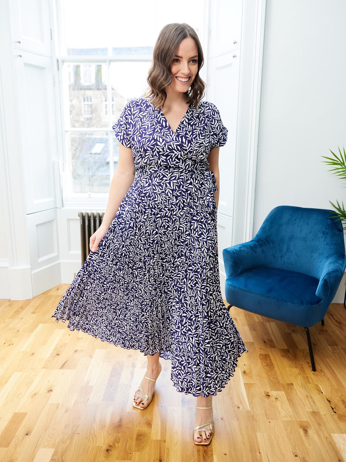 pleated fabric dress design Draped Pleated Fabric Dress