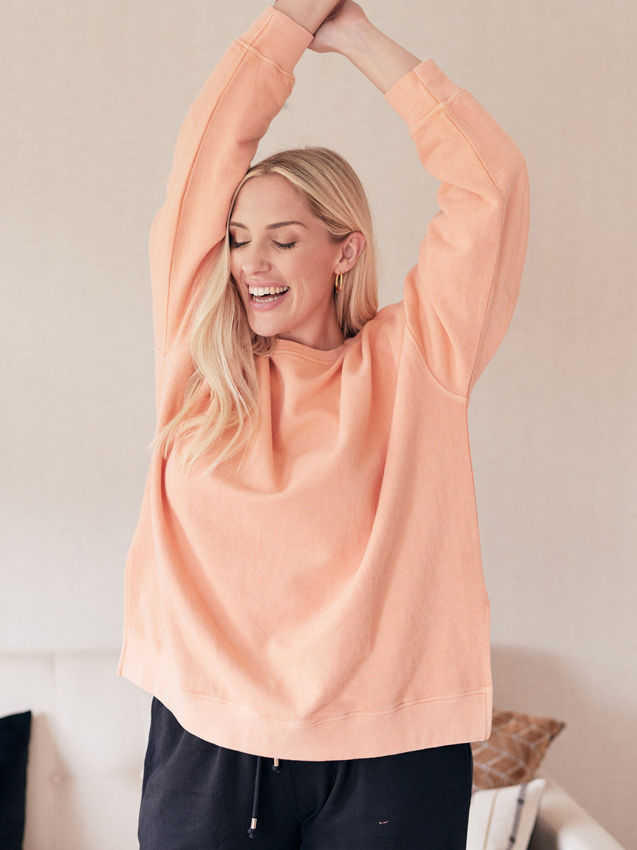 Nicky - Sweatshirt - Peach Stonewash