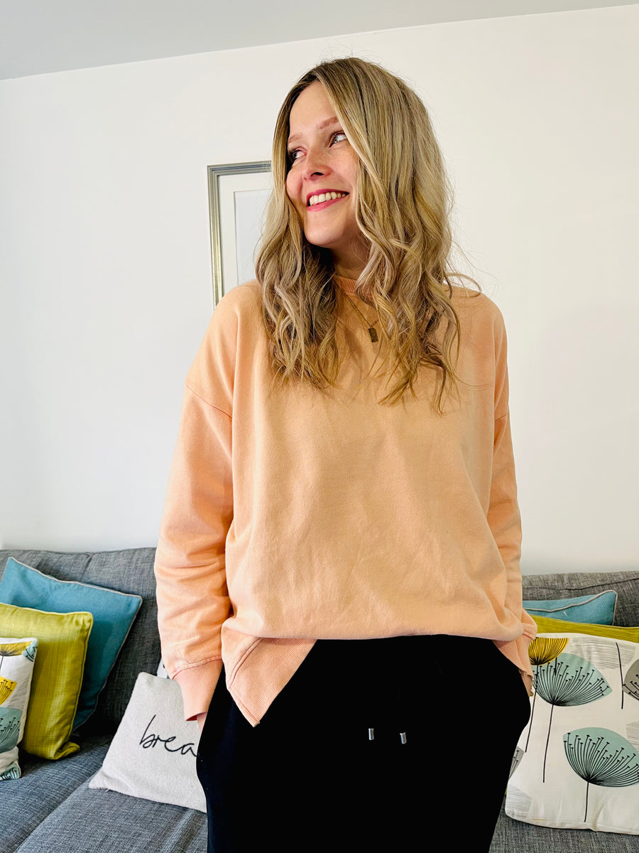 Nicky - Sweatshirt - Peach Stonewash