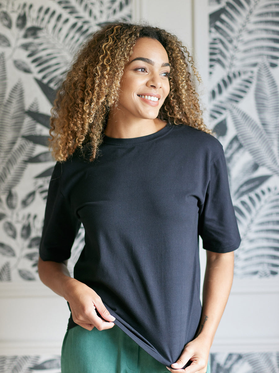 Penny - Boxy T Shirt - Black
