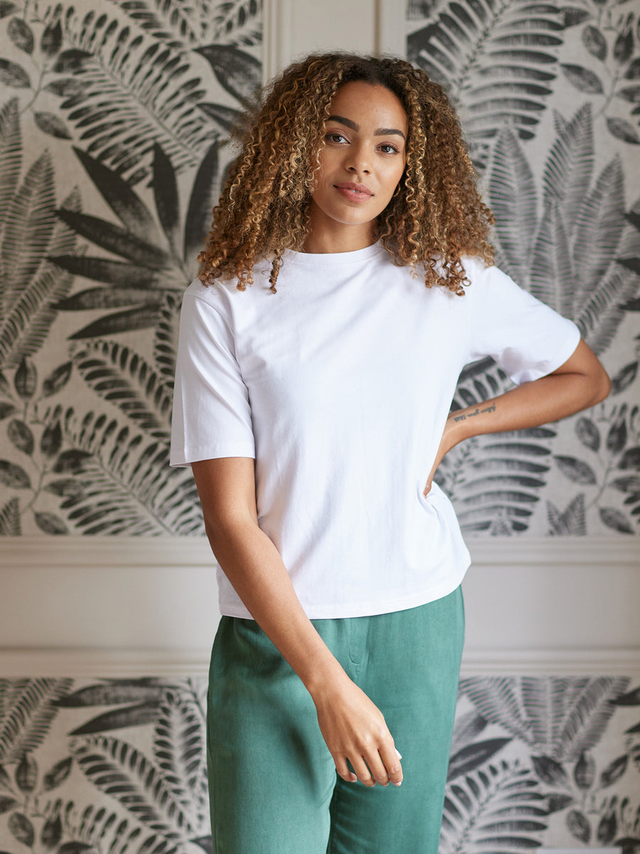 Penny - Boxy T Shirt - White