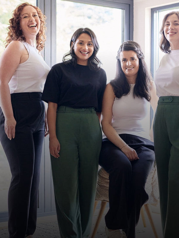 Beth - High Waisted Trouser - Navy - Sample