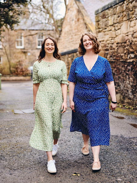Sally-Grace - Tie Sleeve Midi Dress - Green