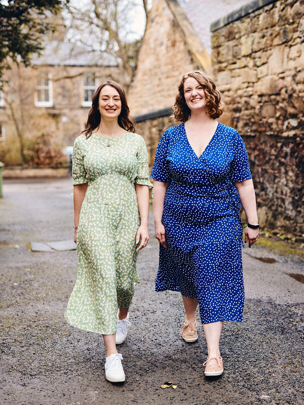 Sally-Grace - Tie Sleeve Midi Dress - Green