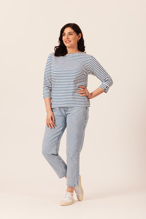 Sarah - Slub Top - Stripe