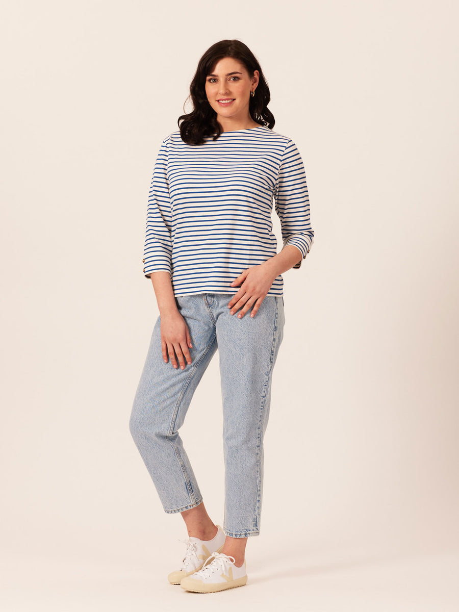 Sarah - Slub Top - Stripe