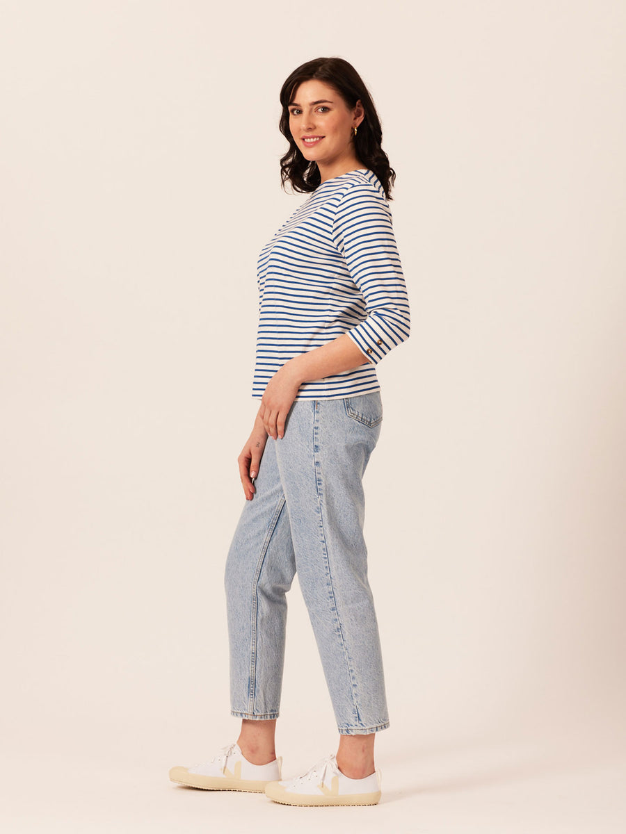 Sarah - Slub Top - Stripe