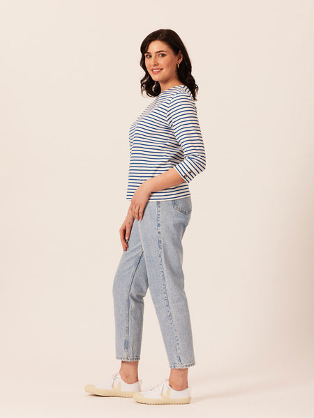 Sarah - Slub Top - Stripe