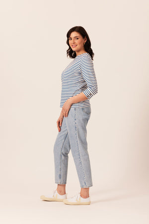 Sarah - Slub Top - Stripe