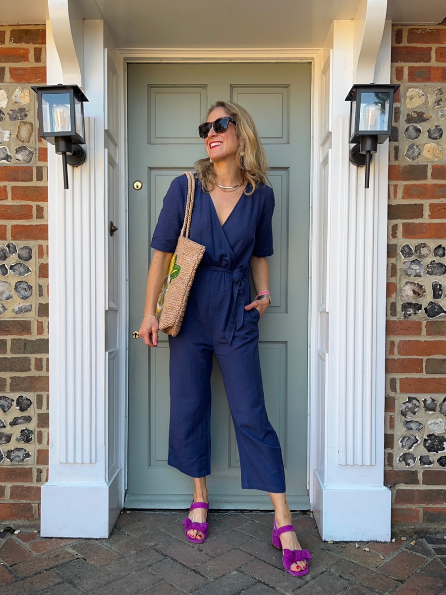 Suzanne - Wrap Jumpsuit - Navy