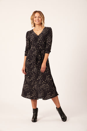 Sophie - Button Through Belted Midi Dress