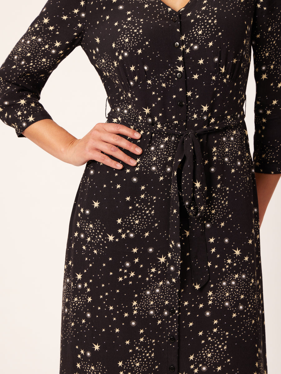 Sophie - Button Through Belted Midi Dress