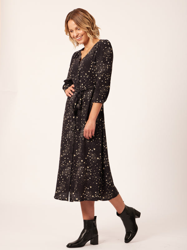 Sophie - Button Through Belted Midi Dress