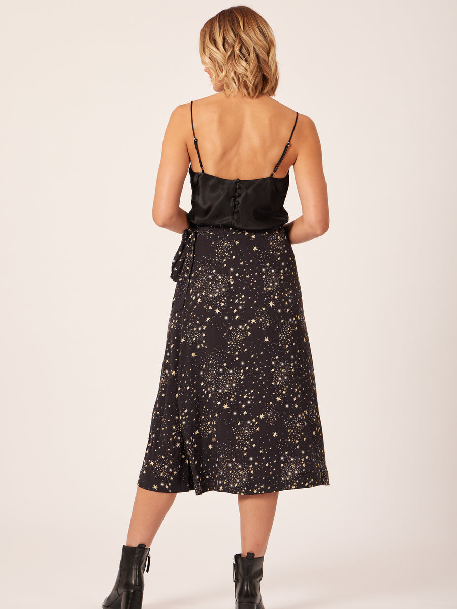 Linda - Midi Wrap Skirt - Black