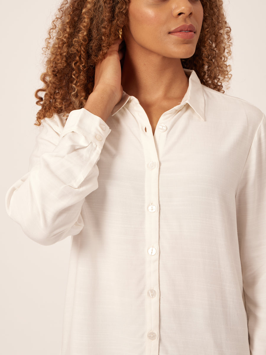 Karen - Button Down Shirt - White