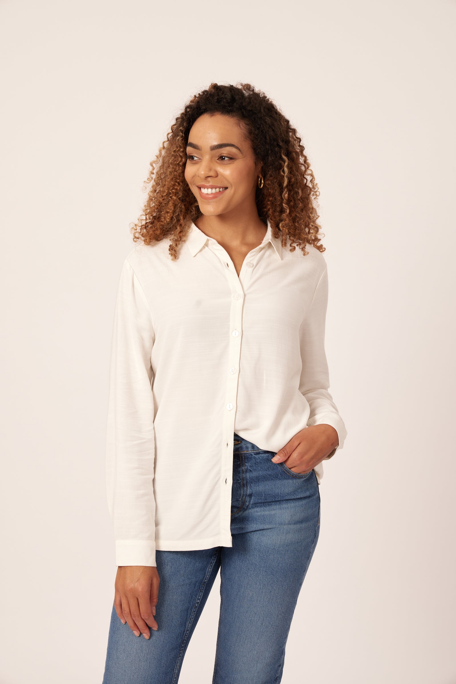 Karen - Button Down Shirt - White – This is Unfolded