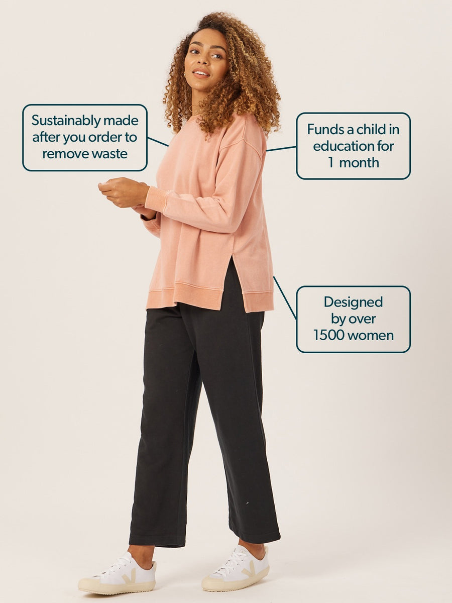 Nicky - Sweatshirt - Peach Stonewash