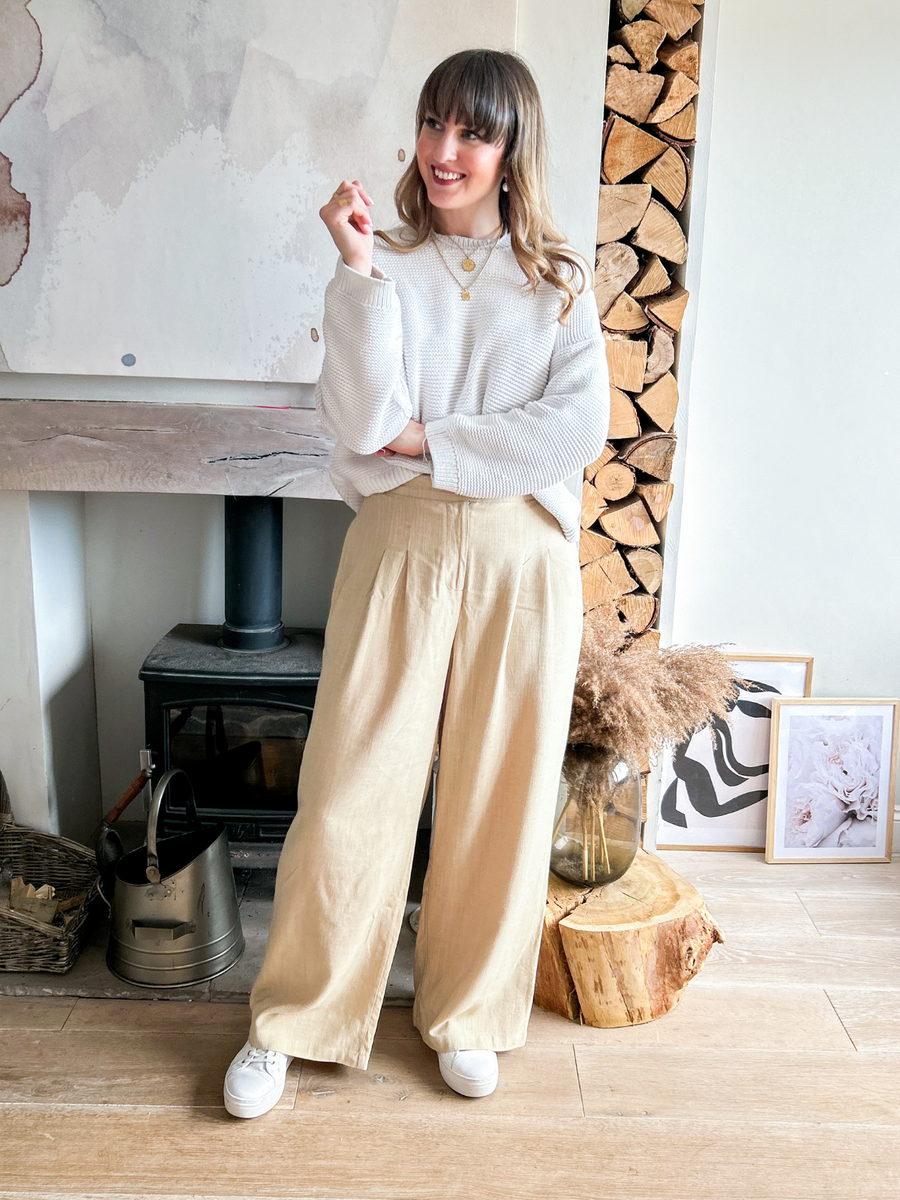 Lana - Trousers - Sand