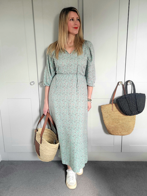 Amanda - Peasant Dress - Green