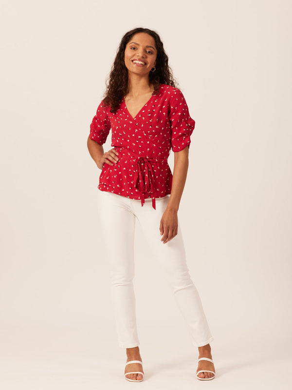 Wendy - Wrap Top - Red